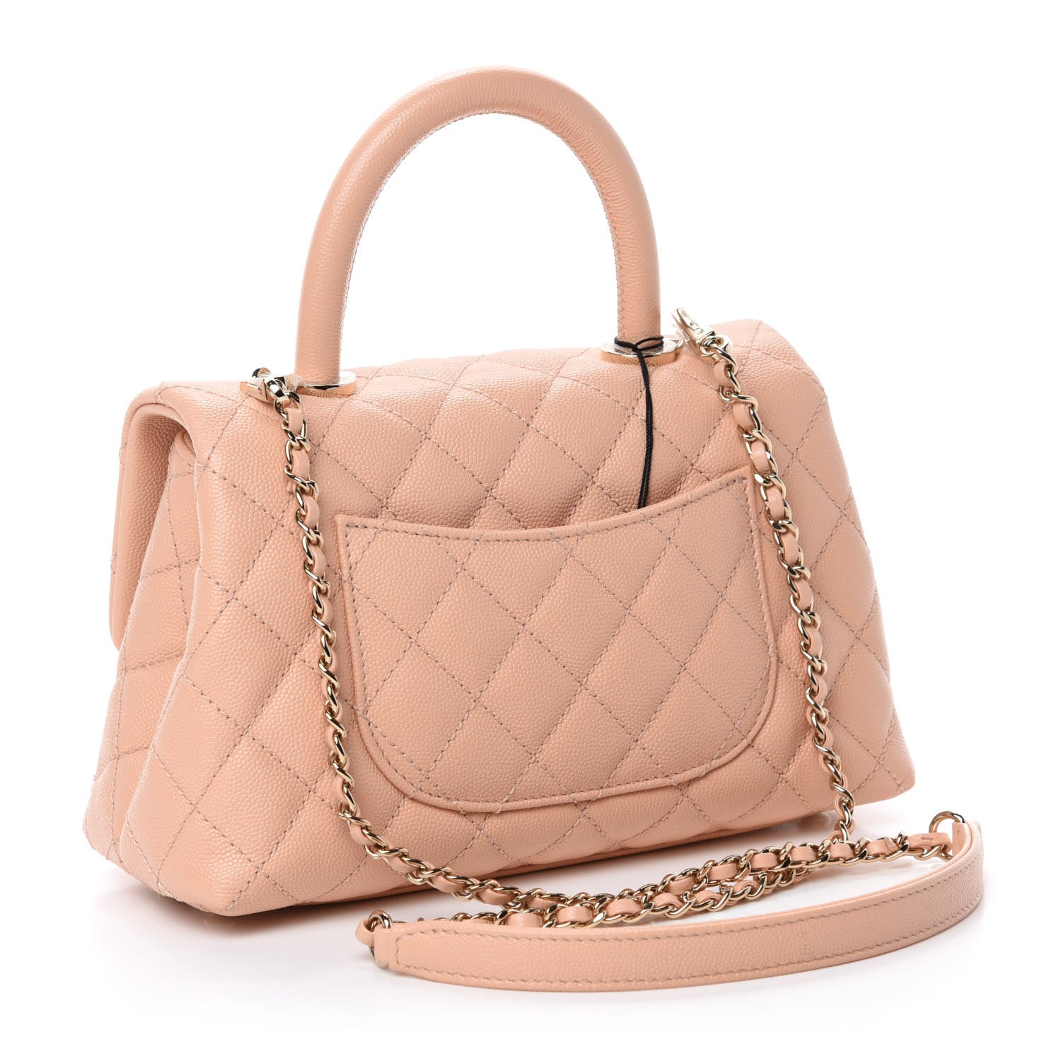 Chanel Caviar Quilted Mini Coco Handle Flap Light Pink 3 of 10