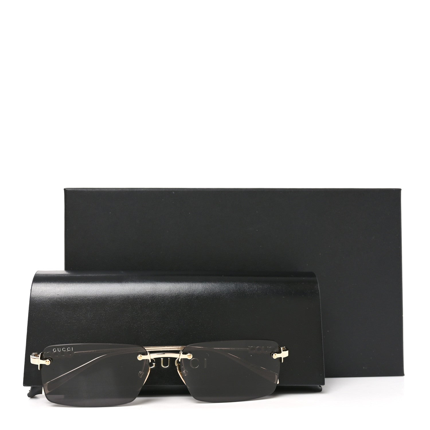 Gucci Rectangular Frame GG1941S Sunglasses Light Gold 7 of 7