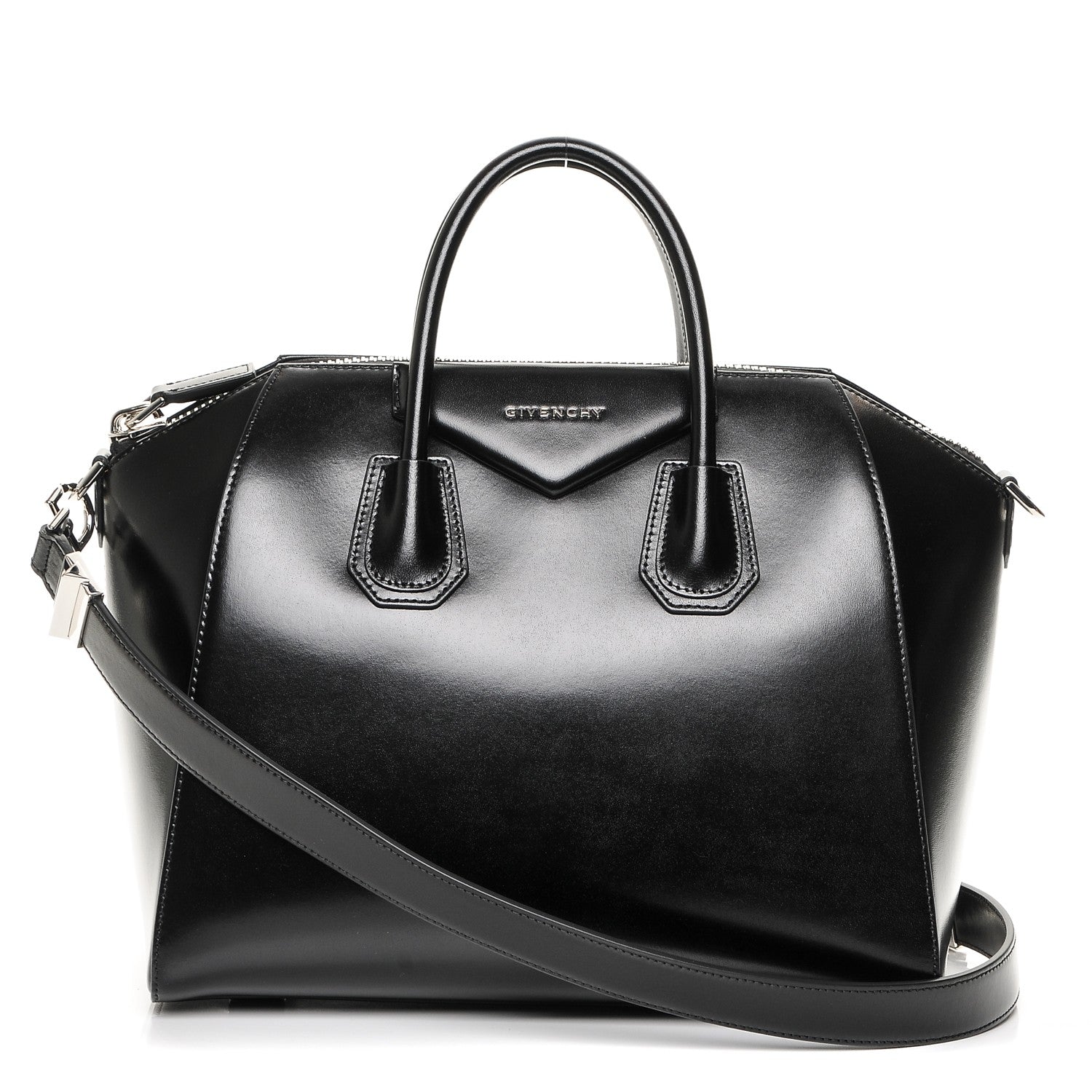 Givenchy Shiny Lord Calfskin Medium Antigona Black 1 of 6