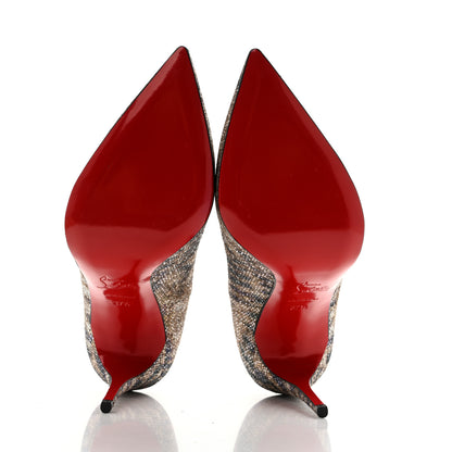 Christian Louboutin Glitter Sirene Pigalle Follies 100 Pumps 37.5 Gold 7 of 10