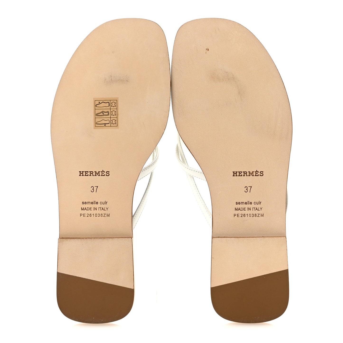 Calfskin Miss Sandals 37 White
