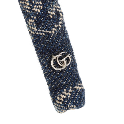 Gucci Denim Monogram Headband 5 of 7