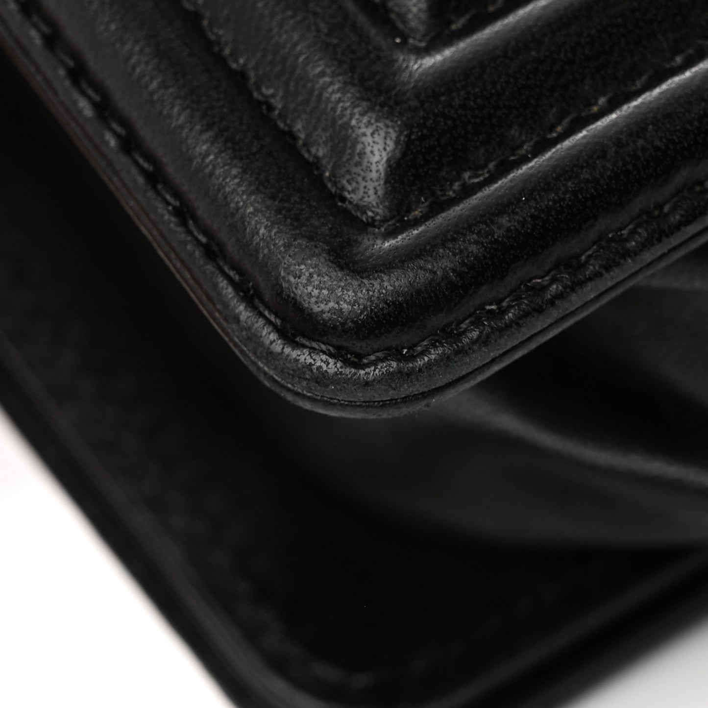 Lambskin Quilted Medium Boy Flap Black