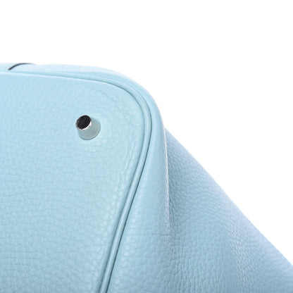 Hermes Taurillon Clemence Picotin 26 GM Bleu Atoll 8 of 10