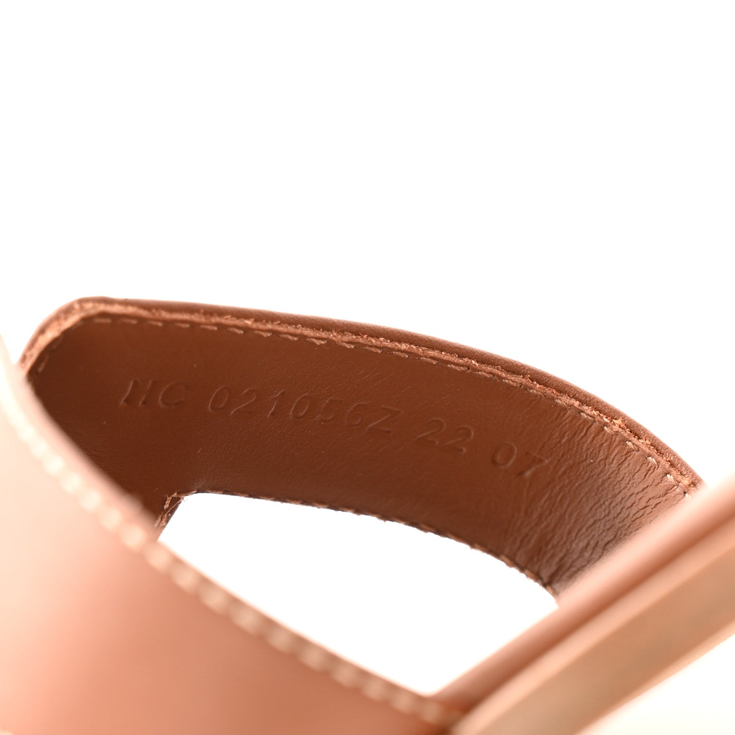 Hermes Box Calfskin Oran Sandals 35.5 Gold 8 of 9