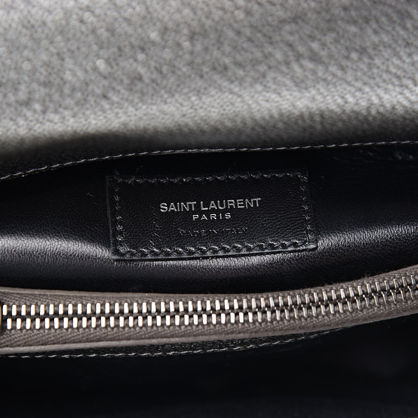 Metallic Grain De Poudre Matelasse Chevron Monogram Medium College Bag Gunmetal
