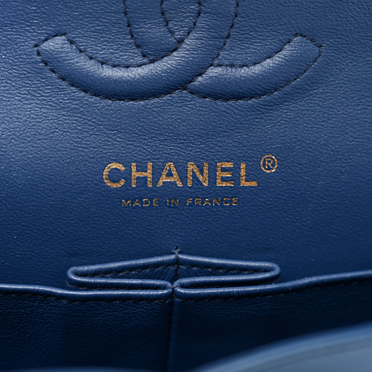 Chanel Lambskin Quilted Small Double Flap Dark Blue 7 of 12