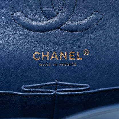 Chanel Lambskin Quilted Small Double Flap Dark Blue 7 of 12