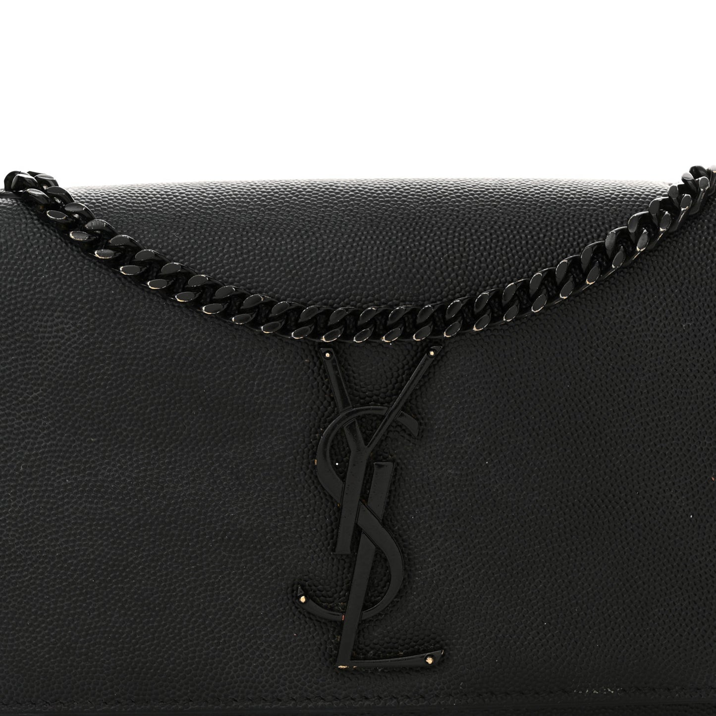 Grain De Poudre Small Monogram Monochrome Kate Satchel Black
