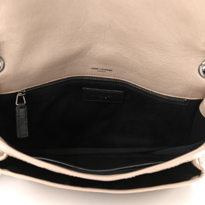 Saint Laurent Crinkled Calfskin Matelasse Monogram Medium Niki Chain Satchel Light Natural 5 of 11