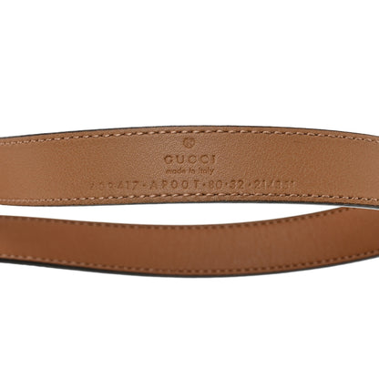Gucci Moon Calfskin Double G 20mm Belt 80 32 Natural Tan 5 of 6