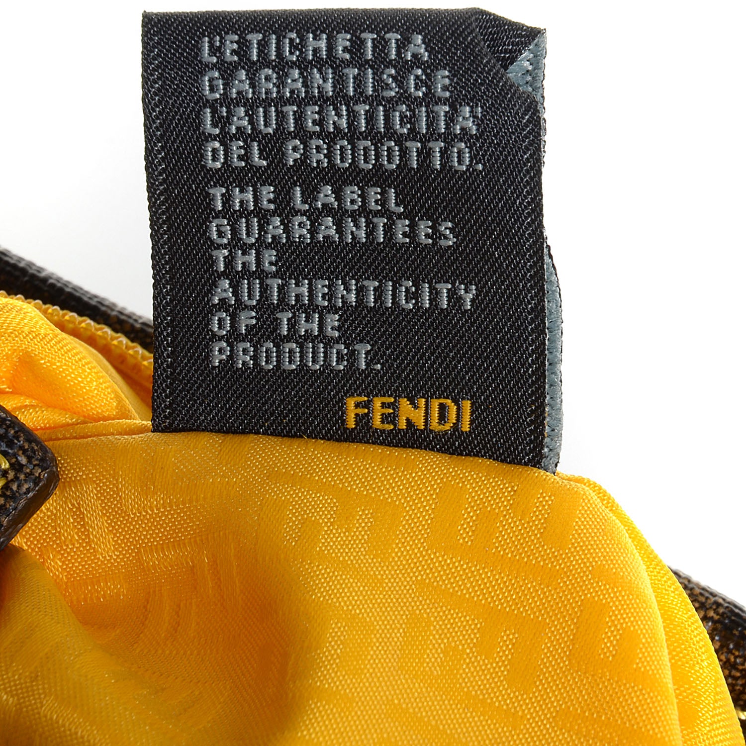 Fendi Zucca Spalmati Small Roll Tote Tobacco Giallo 9 of 10