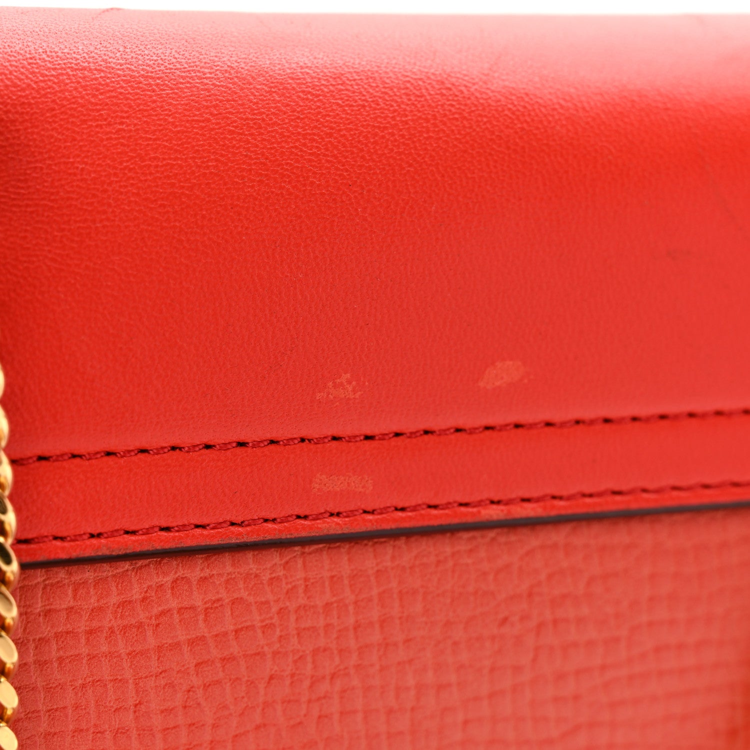 Chloe Grained Calfskin Lambskin Mini Drew Shoulder Bag Coral Pop 10 of 10