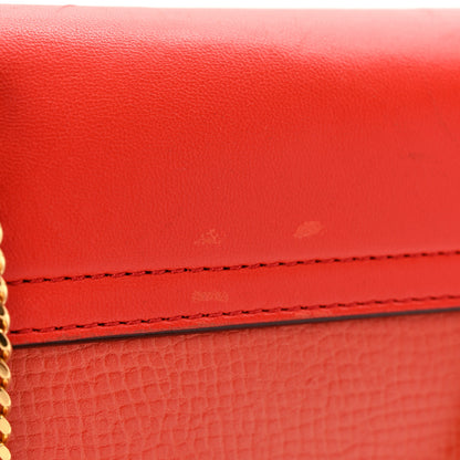 Chloe Grained Calfskin Lambskin Mini Drew Shoulder Bag Coral Pop 10 of 10
