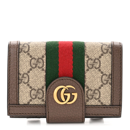 Gucci GG Supreme Monogram Web Mini Ophidia Crossbody Bag Detachable Wallet Beige Ebony 12 of 16