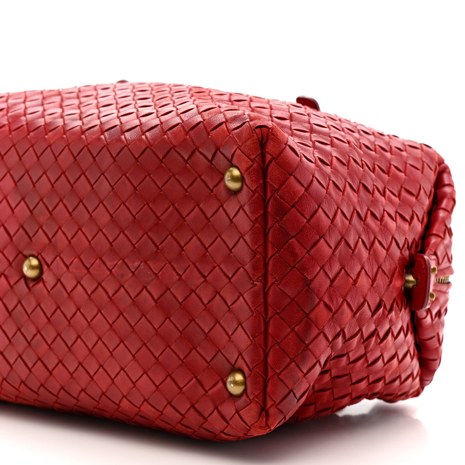 Bottega Veneta Nappa Intrecciato Montaigne Bag Red 11 of 22