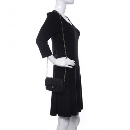 Chanel Caviar Quilted Flap Phone Holder With Chain Black 2 of 11