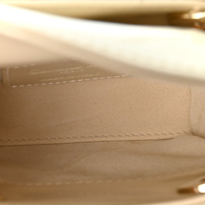 Christian Dior Patent Cannage Micro Lady Dior White 5 of 10
