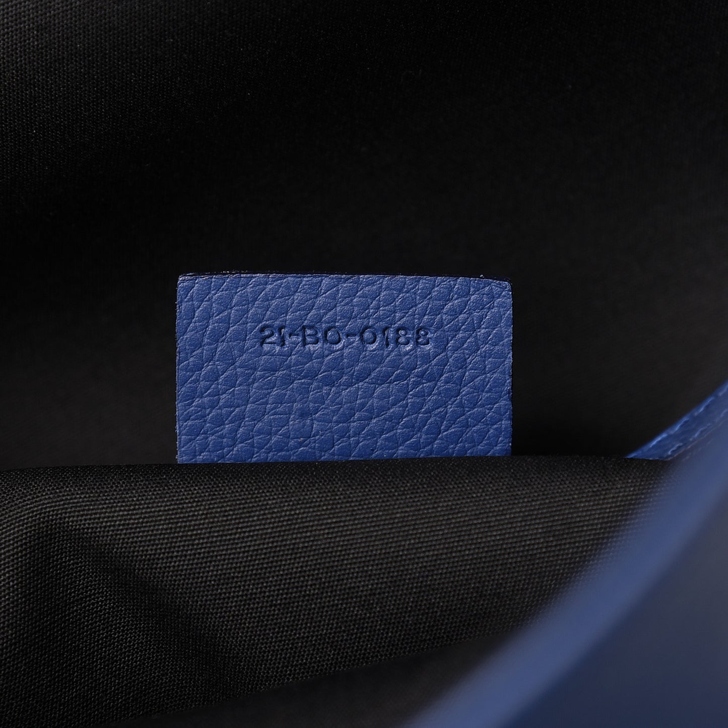 Grained Calfskin Backpack Blue