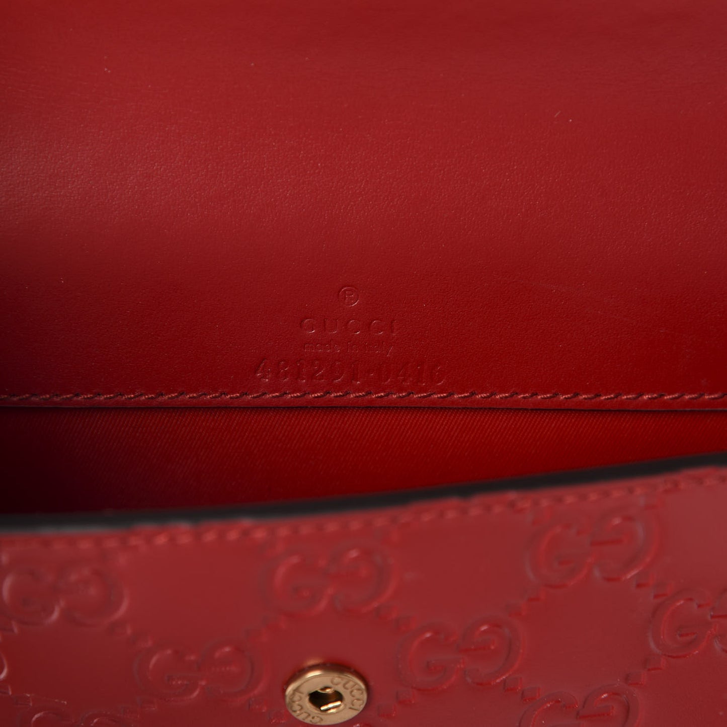 Guccissima Mini Cherry Chain Bag Hibiscus Red