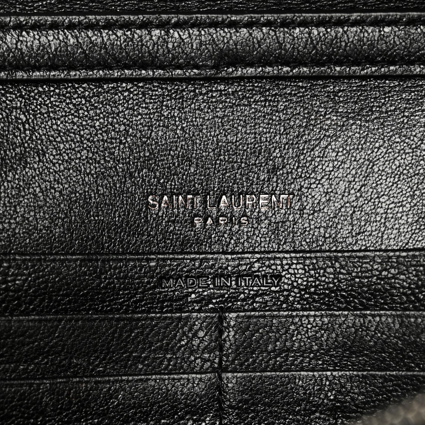 Lambskin Diamond Quilted Becky Chain Wallet Black
