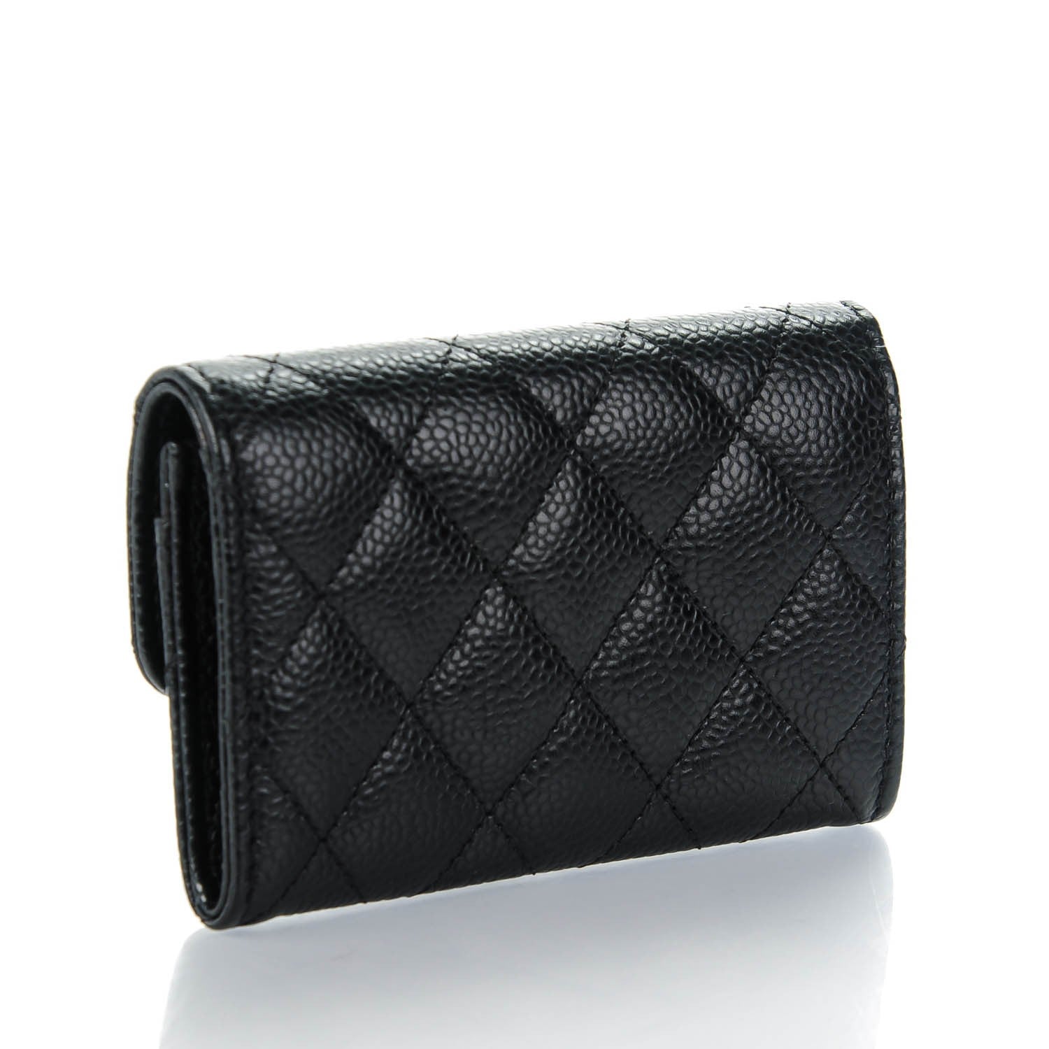 Chanel Caviar Quilted Coin Purse Wallet Black 3 of 8