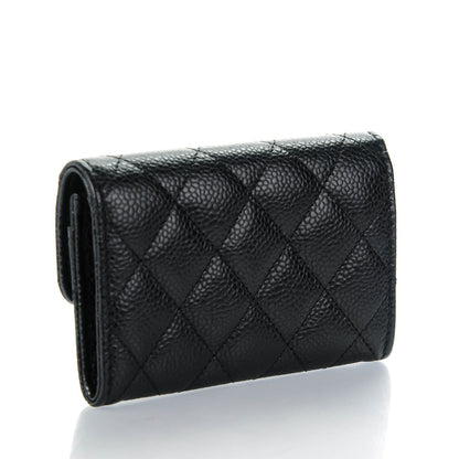 Chanel Caviar Quilted Coin Purse Wallet Black 3 of 8