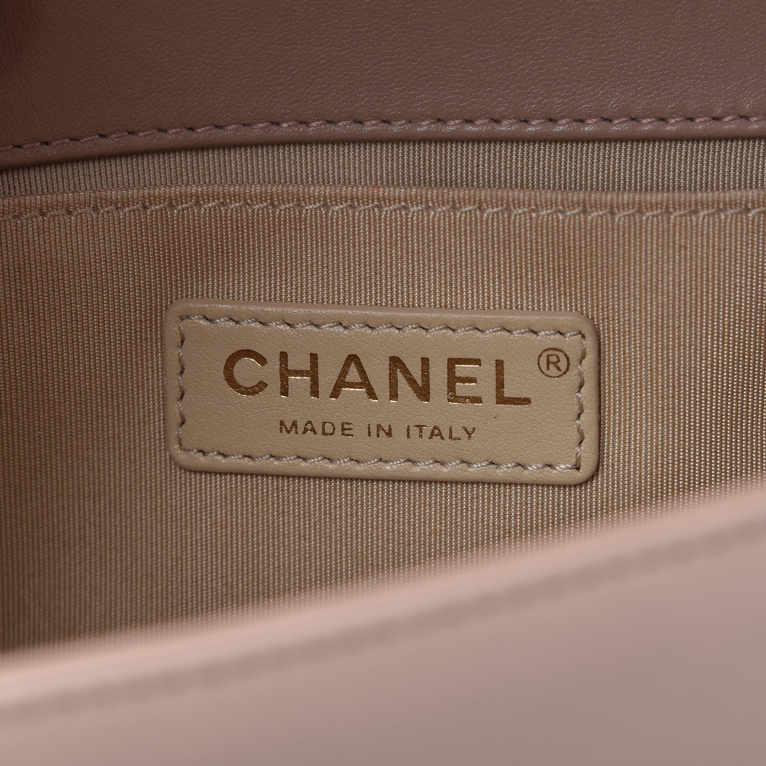 Chanel Lambskin Chevron Chain Stitched Medium Boy Flap Nude 8 of 11