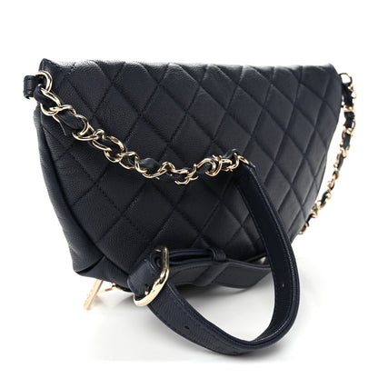 Chanel Caviar Quilted Business Affinity Waist Belt Bag Navy 3 of 10
