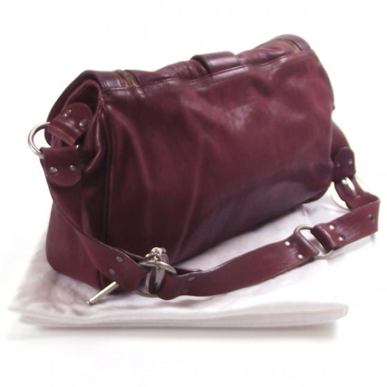 Christian Dior Leather GAUCHO Burgundy 3 of 10