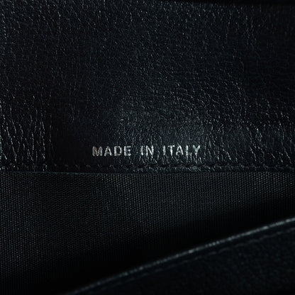 Chanel Goatskin Camellia Embossed Flap Wallet Black 6 of 8