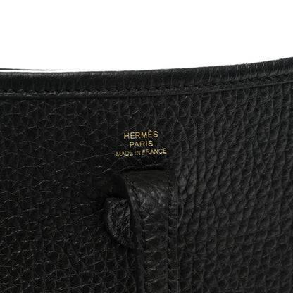 Hermes Taurillon Clemence Evelyne TPM Black 6 of 10