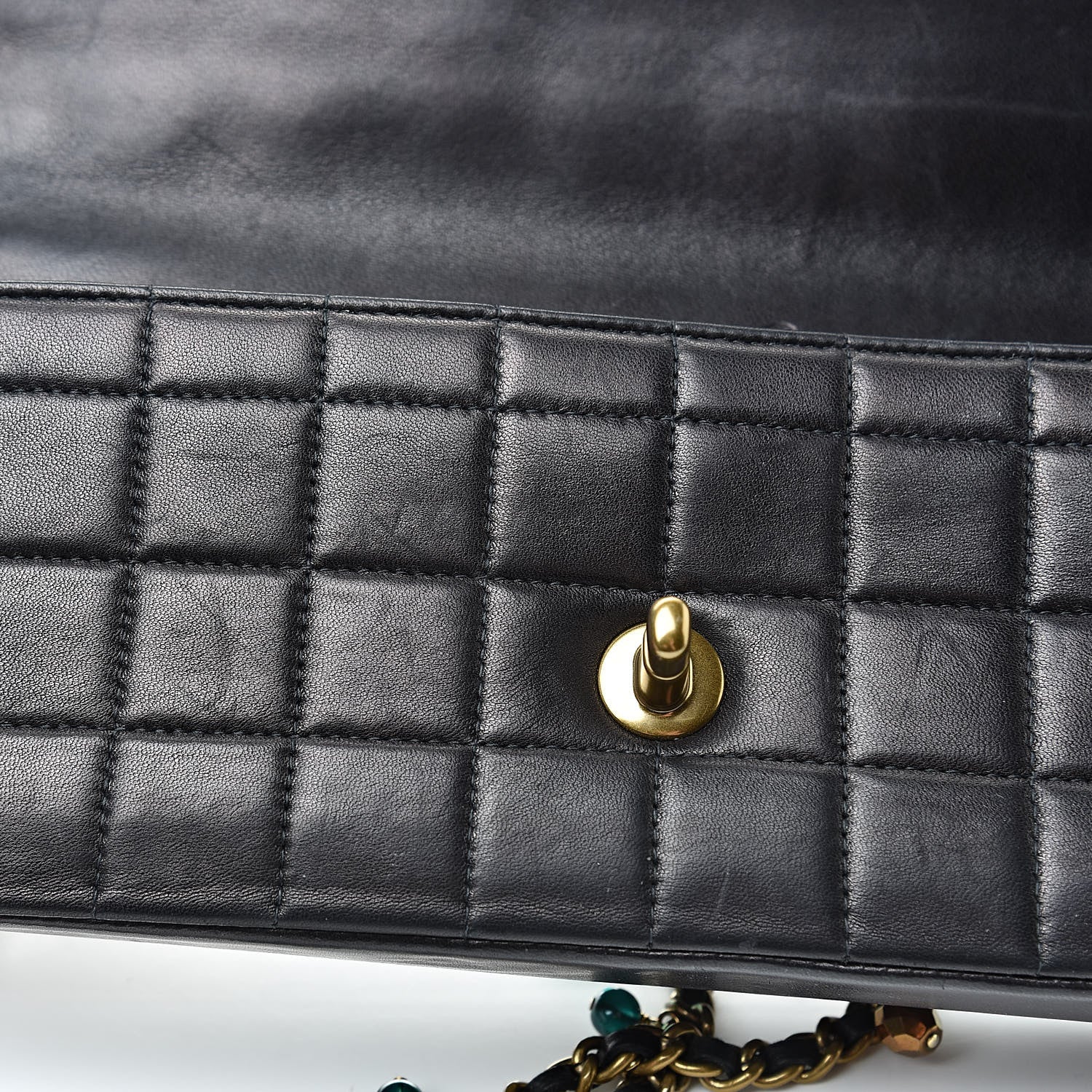 Chanel Lambskin East West Chocolate Bar Flap Black 12 of 16