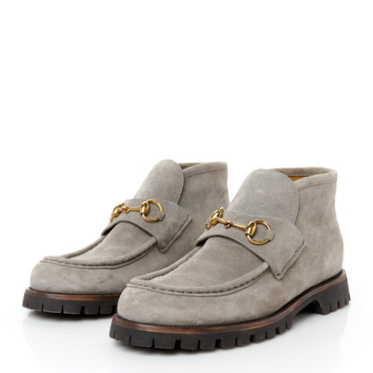 Gucci Suede Horsebit Ankle Boots 40 New Fango 3 of 10