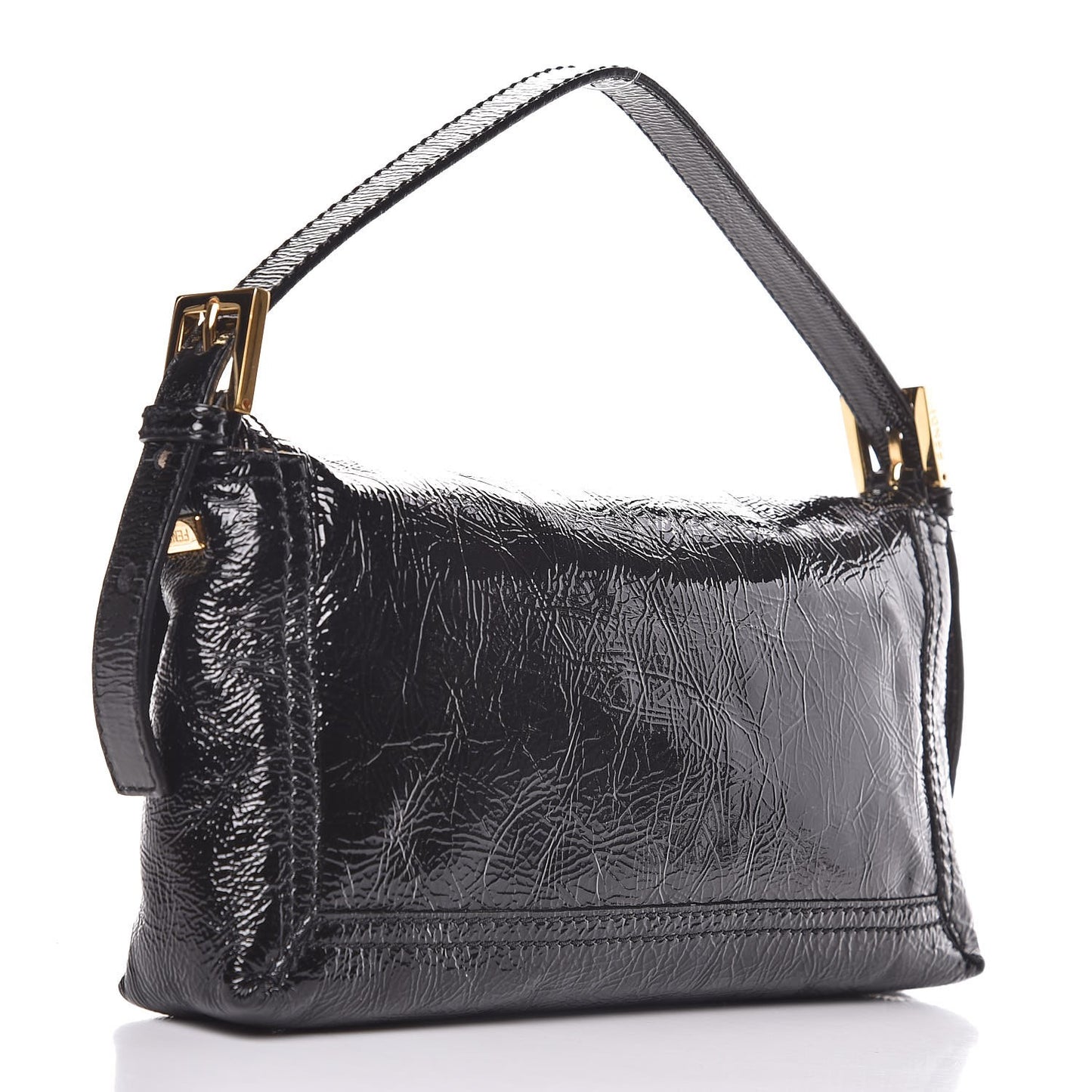 Vitello Naplak Medium Convertible Baguette Black