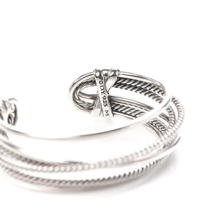 David Yurman Sterling Silver Narrow Crossover Cuff Bracelet 4 of 6
