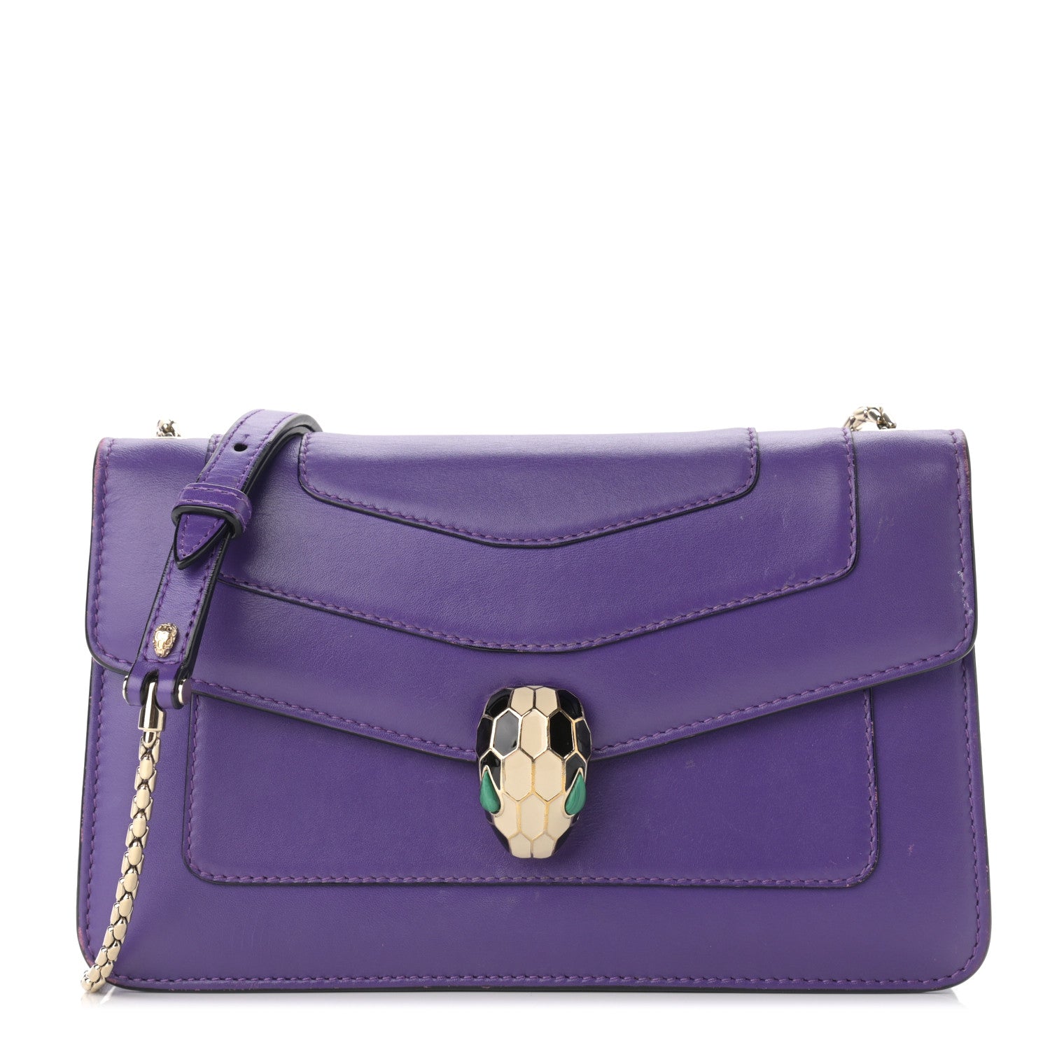 Bulgari Calfskin Serpenti Forever Crossbody Bag Amethyst 1 of 14