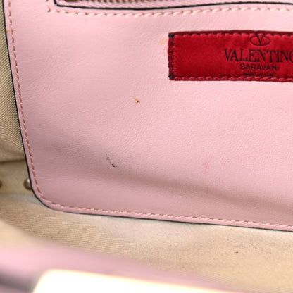 Valentino Garavani Vitello Small Rockstud Tote Water Rose 9 of 13