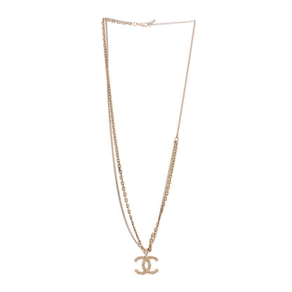 Chanel Crystal CC Multi Strand Chain Necklace Gold 3 of 7