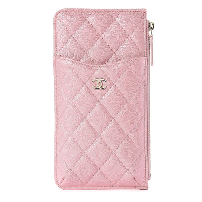 Chanel Iridescent Caviar Quilted Classic iPhone Pouch Rose Pink 1 of 8