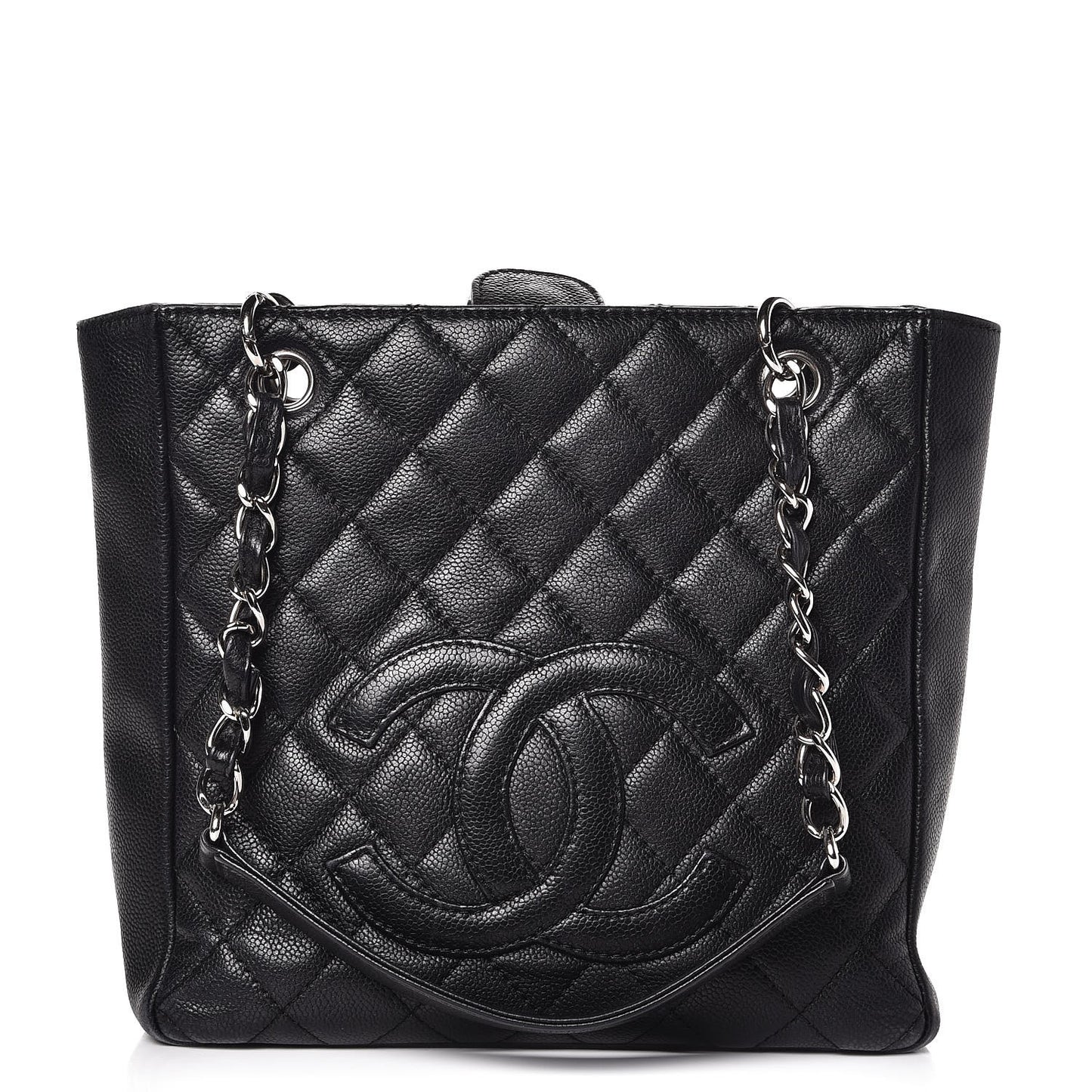 Caviar Petit Shopping Tote PST Black