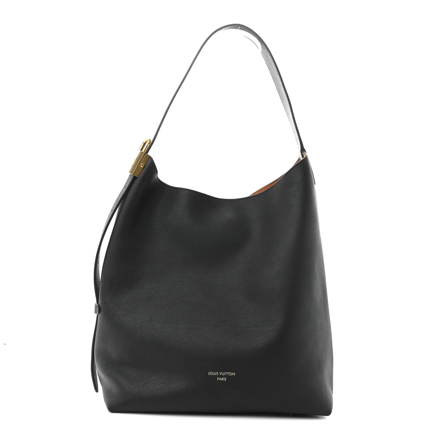 Grained Calfskin Low Key Hobo MM Black