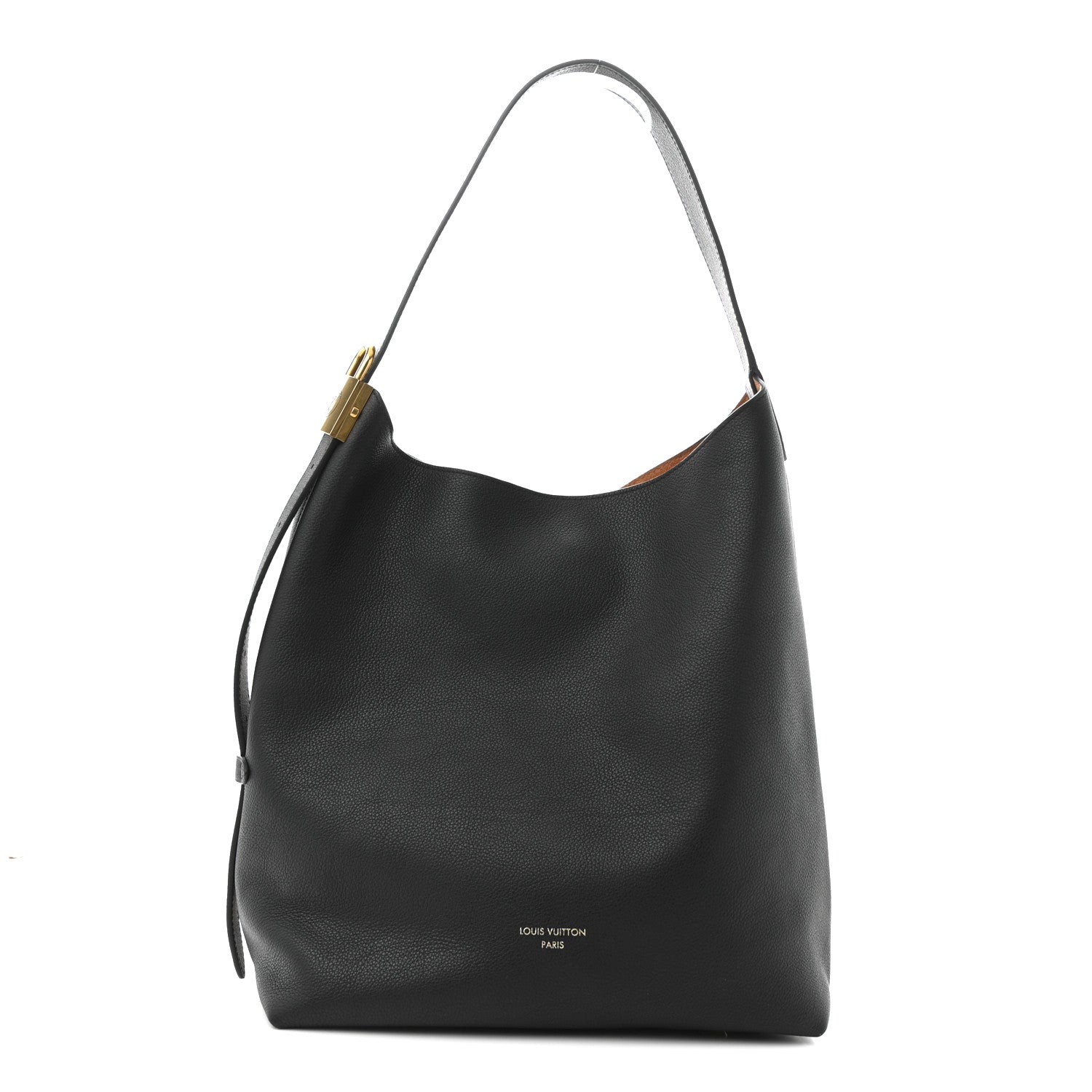 Louis Vuitton Grained Calfskin Low Key Hobo MM Black 1 of 11
