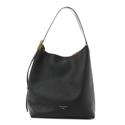 Louis Vuitton Grained Calfskin Low Key Hobo MM Black 1 of 11