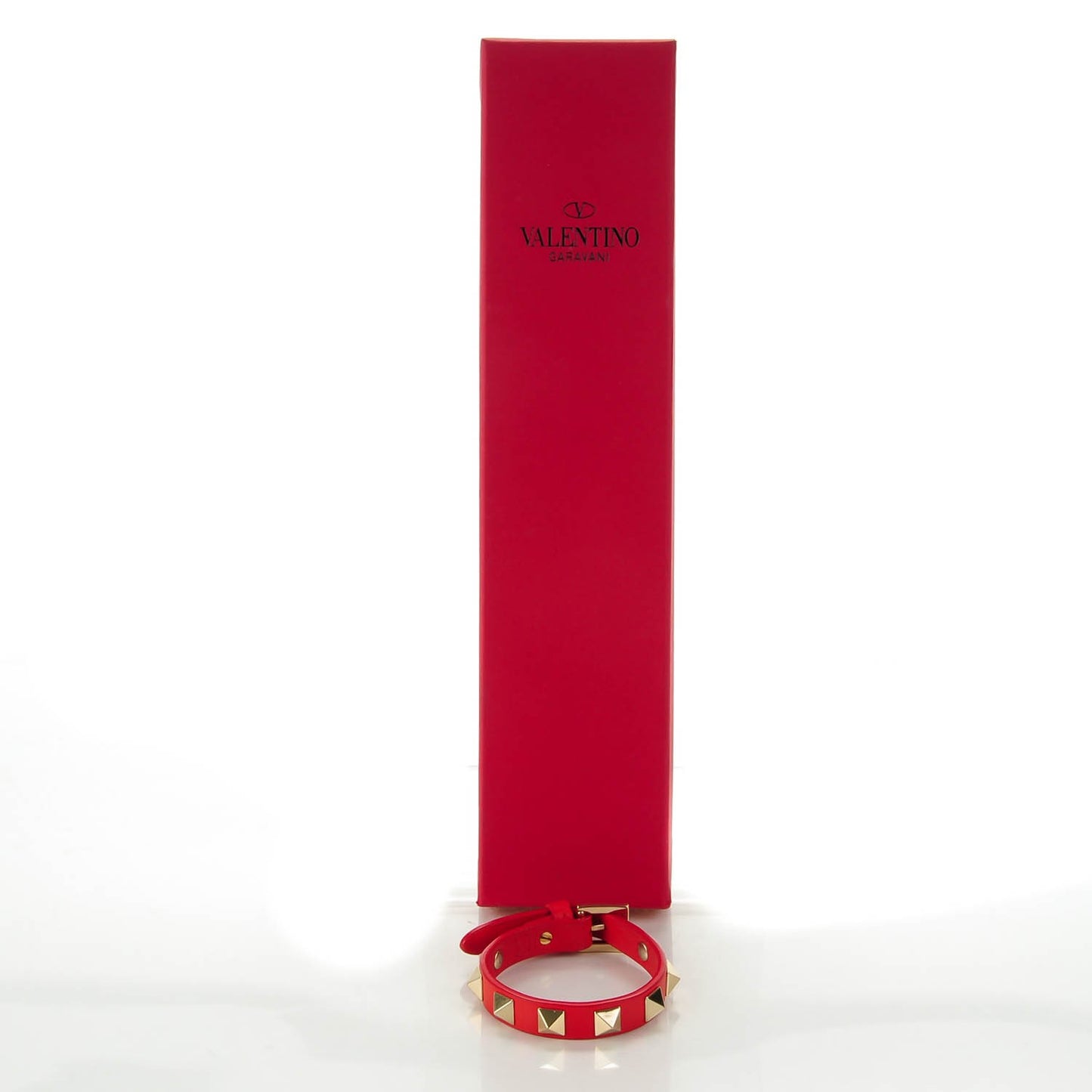 Vitello Rockstud Bracelet Red
