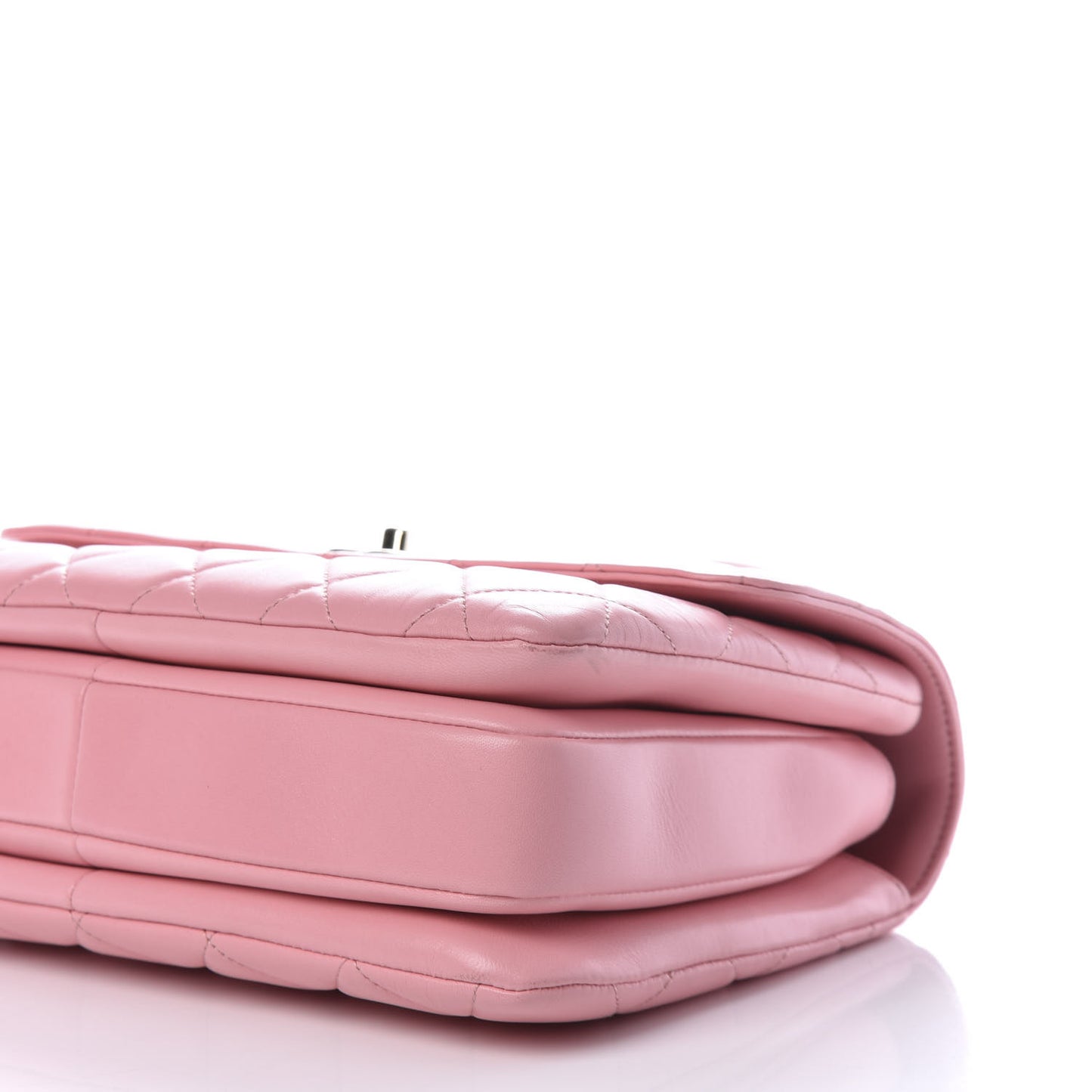 Lambskin Quilted Medium Trendy CC Flap Dual Handle Bag Pink