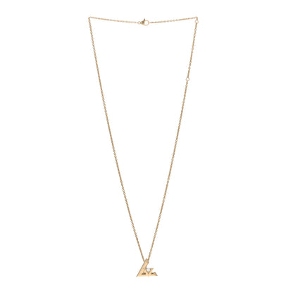 Louis Vuitton 18K Yellow Gold Diamond Large LV Volt One Pendant Necklace 2 of 5