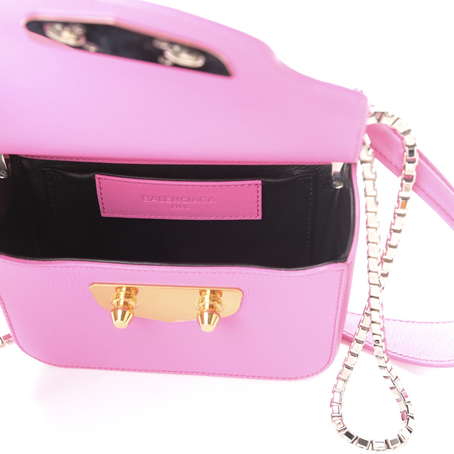 Balenciaga Smooth Calfskin Min Neo Classic Chain Box Rose Bubblegum 5 of 8