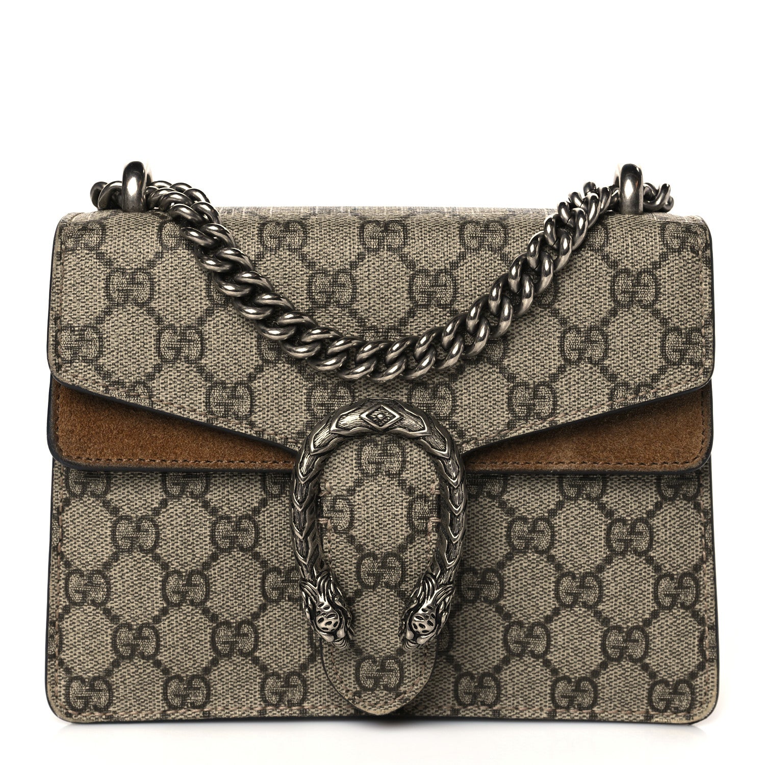 Gucci GG Supreme Monogram Mini Dionysus Shoulder Bag Taupe 1 of 10