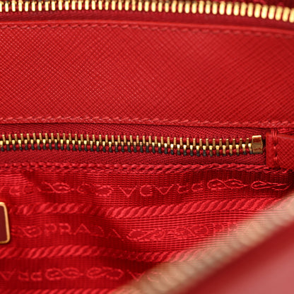 Prada Saffiano Lux Large Galleria Double Zip Tote Fuoco 12 of 13